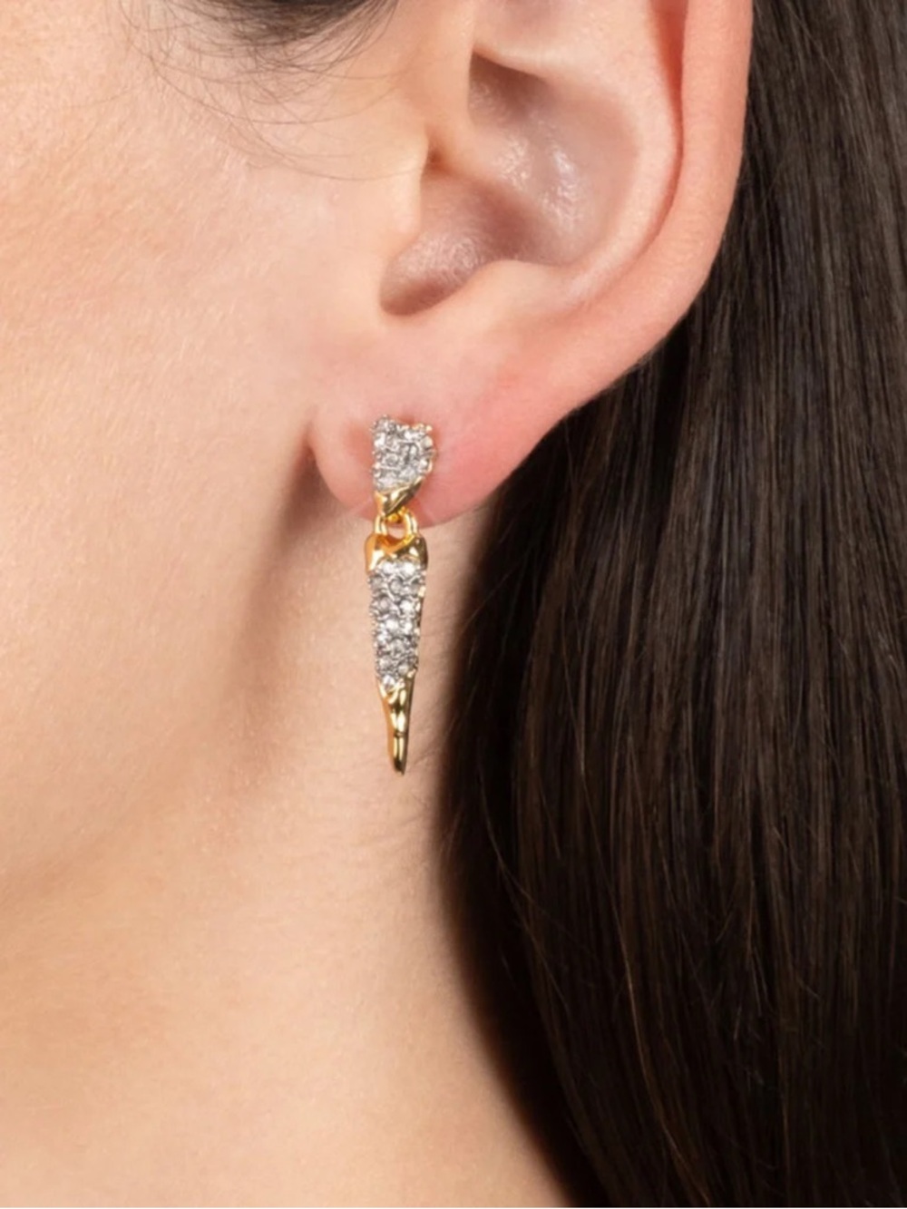 Alexis Bittar Solanales Crystal Spear Drop Earrings - Picture 3 of 6